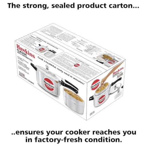 Hawkins Classic 5L Pressure Cooker with Aluminium Separators - Image 2